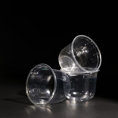 Transparent Stackable Plastic Disposable Cup Plastic Cups 12OZ PET Cups With Lid Custom Logo Printed