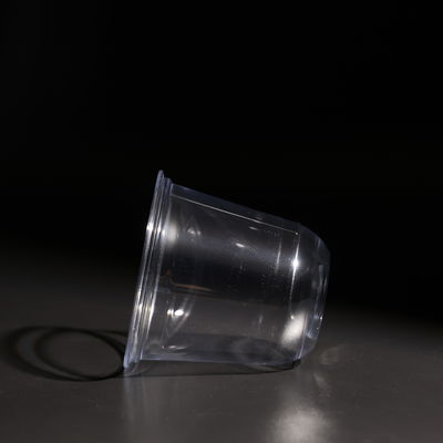 BPA Bebas Cangkir PET Plastik Terbentuk Terpadu Cangkir Minuman Dingin Plastik Custom Dengan Tutup