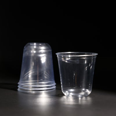 Clear PET Plastic Cups with Lids for Coffee Boba Tea and Juice