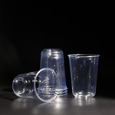 16OZ PET Plastic Cup with Stackable Design For Cold Coffee Cold Juice