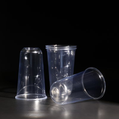 600ML Stackable PET Plastic Bubble Tea Cup BPA Free For Cold Beverages