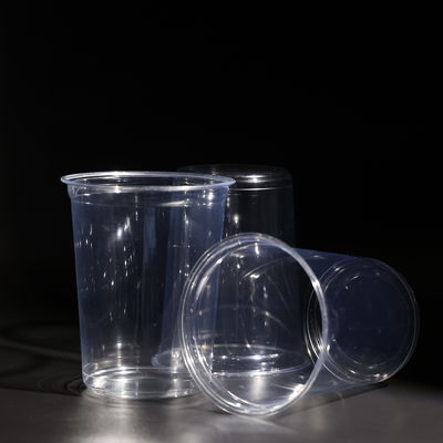 32OZ Food Grade Plastic PET Cup With Dome/Flat Lid Disposable Cold Coffee Cups