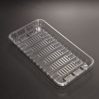 Custom Plastic Food Tray BPA Free Rectangular Plastic Tray Food Packaging For Fresh Fruit