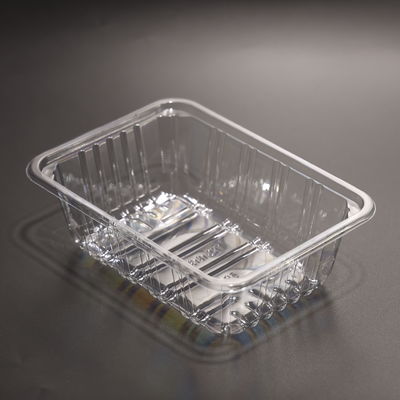 Clear Disposable Plastic PET Food Tray For Fresh Fruit Vegetable