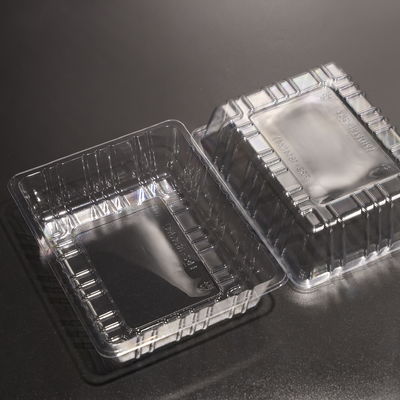 Rectangular PET Plastic Food Tray For Food Packaging Customized Color Printing