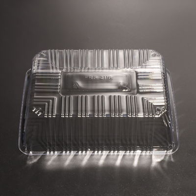 Stackable Eco Friendly Plastic Food Tray PET Food Tray Container For Food Packaging