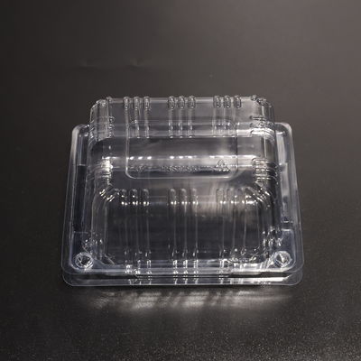 Plastic PET Rectangular Reusable Food Storage Containers With Compact Lids