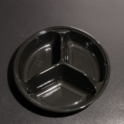 Stackable Round Disposable PET Plastic Food Tray with Custom Color