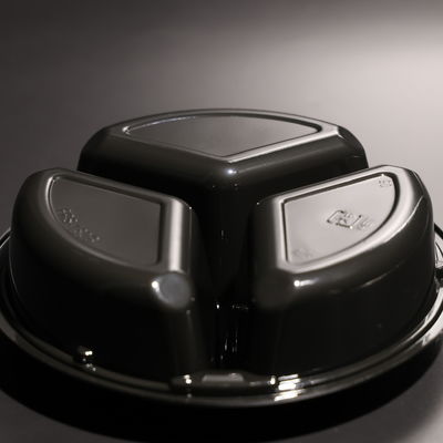 Stackable Round Disposable PET Plastic Food Tray with Custom Color