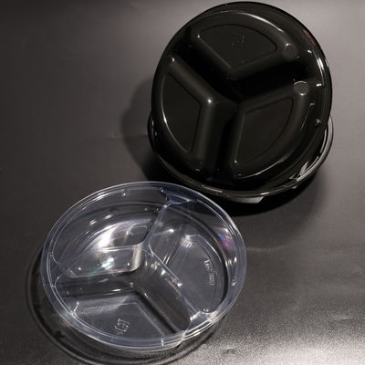 Stackable Round Disposable PET Plastic Food Tray with Custom Color