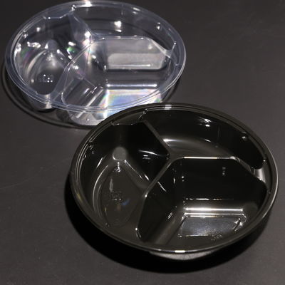 Eco Friendly Disposable BPA Free Plastic PET Food Tray With Takeaway Food