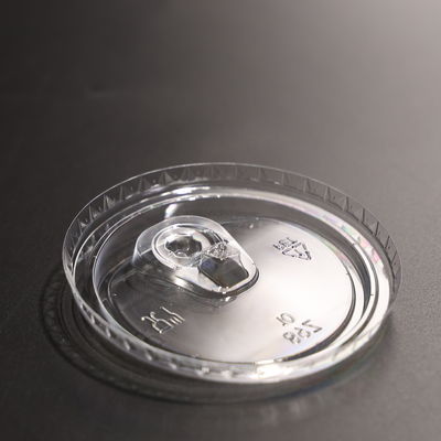 89mm PET Plastic Cup Lid Transparent Leak Proof Round Screw On Cup Lid