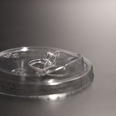 89mm PET Plastic Cup Lid Transparent Leak Proof Round Screw On Cup Lid