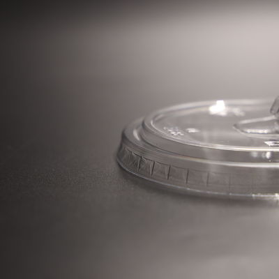89mm PET Plastic Cup Lid Transparent Leak Proof Round Screw On Cup Lid