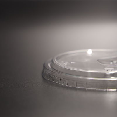 Durable PET Plastic Cup Lid Transparent Disposable Plastic Lid For PP Cups PS Cups