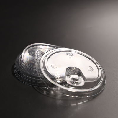 Durable PET Plastic Cup Lid Transparent Disposable Plastic Lid For PP Cups PS Cups