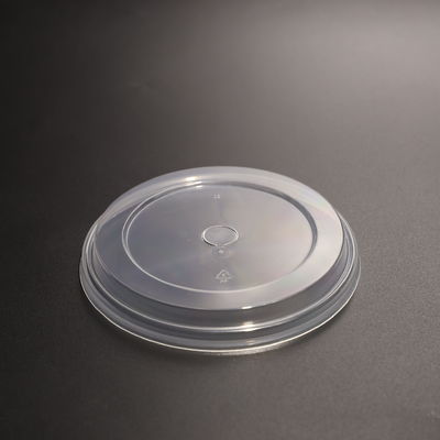 Plastic PP Round Disposable Cup  Lid Cover Leak Proof For Boba Tea Cups