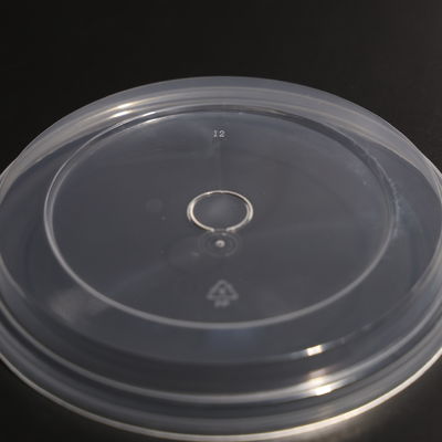 Plastic PP Round Disposable Cup  Lid Cover Leak Proof For Boba Tea Cups