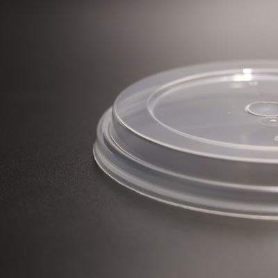 Plastic PP Round Disposable Cup  Lid Cover Leak Proof For Boba Tea Cups
