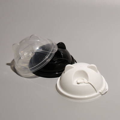 Round Plastic Cup Lid Transparent Screw On PP Cup Lid For Takeaway Juice Cup