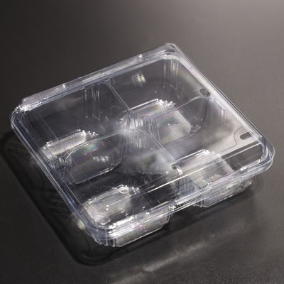 Eco Friendly 4-compartment Leak Proof Rectangular Disposable Plastic Food Container