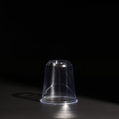 14OZ Volume Clear Disposable PET Cups With Dome And Flat Lids Stackable