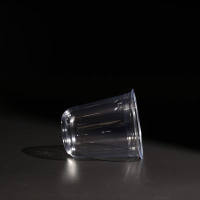 14OZ Volume Clear Disposable PET Cups With Dome And Flat Lids Stackable