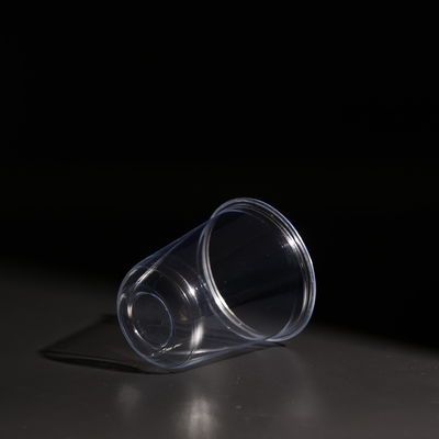 14OZ Volume Clear Disposable PET Cups With Dome And Flat Lids Stackable