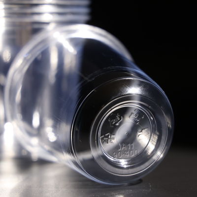 14OZ Volume U Shape Clear Disposable PET Cups With Dome And Flat Lids For On-the-Go Juices