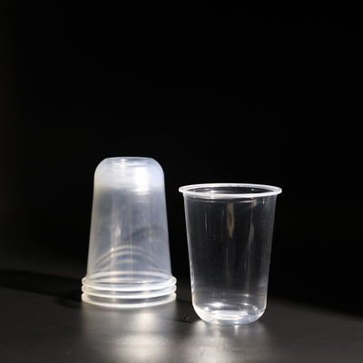 500ml Volume U Shape Clear Disposable PET Cups High Durability For Takeaway Juices