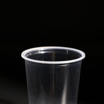 17oz Volume U Shape Clear Disposable PET Cups With Dome And Flat Lids For Iced Juice