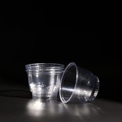 8oz Volume Disposable Plastic PET Cups With Dome / Flat Lid For Takeaway Juice