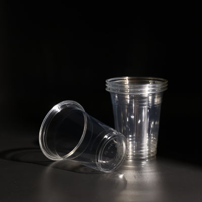 Plastic Disposable PET Cup With Dome Lid And Flat Lid For Takeaway Juice
