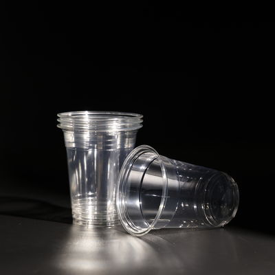 16OZ Volume Clear Disposable PET Cups With Dome And Flat Lids For On-the-Go Juices