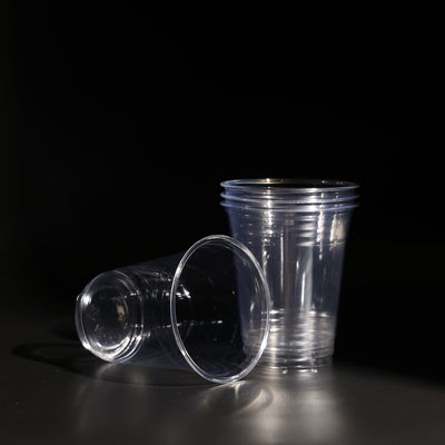 Plastic Disposable PET Cup For Cold Drink Boba Tea Cups With Dome/Flat Lid