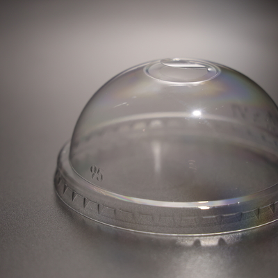 PET Transparent Plastic Cup Dome Lid Fit For Boba Tea Cup