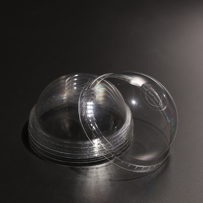 95mm Disposable PET Transparent Plastic Cup Dome Lid Fit For Iced-coffee Cup