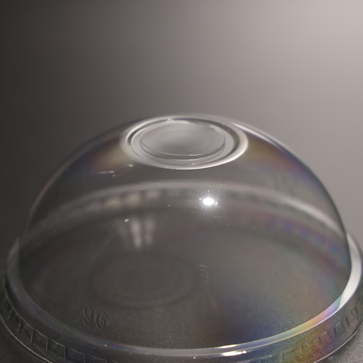 Disposable Plastic Cup Lid PET Lid Transparent Plastic Cup Dome Lid Fit For Iced-coffee Cup