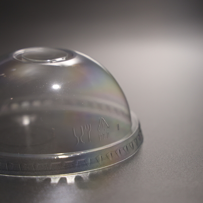 Disposable Plastic Cup Lid PET Lid Transparent Plastic Cup Dome Lid Fit For Iced-coffee Cup