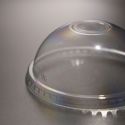 Disposable Plastic Cup Lid PET Lid Transparent Plastic Cup Dome Lid Fit For Iced-coffee Cup